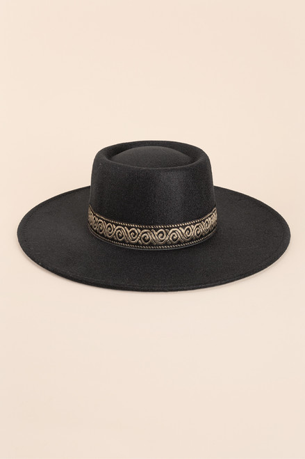Elysia Wool Rancher Flat Top Hat