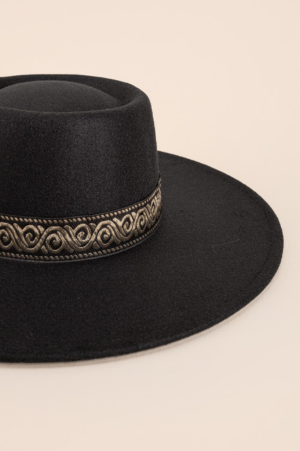 Elysia Wool Rancher Flat Top Hat