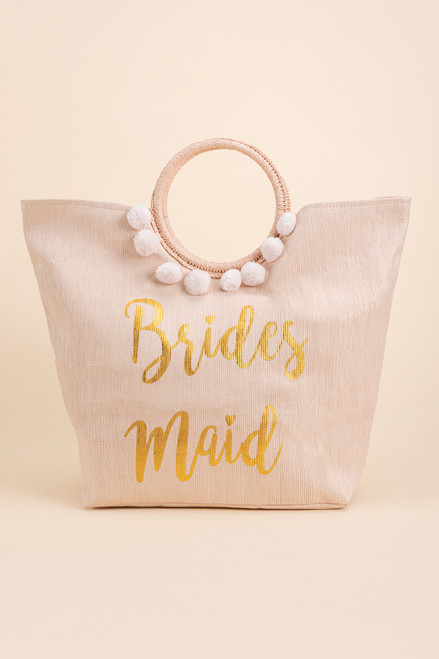 Bridesmaid Tassel Paperstraw Tote