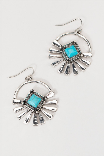 Aviana Fringe Turquoise Drop Earrings