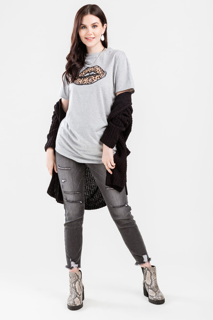 Leopard Lips Oversize Lounge Tee