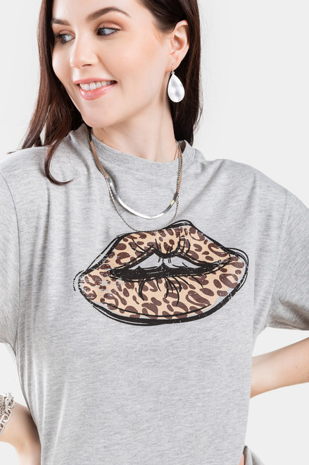 Leopard Lips Oversize Lounge Tee