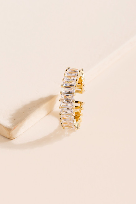 Betsy Open Baguette Adjustable Ring