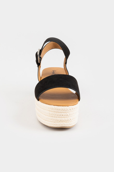 Qupid Big Bang Espadrille Wedge Sandal