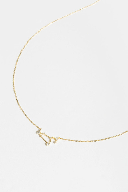 Leo Constellation Pendant Necklace In Gold