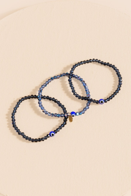 Yasmine Beaded Evil Eye Bracelet Set