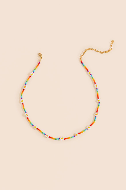 Daphne Rainbow Flower Necklace