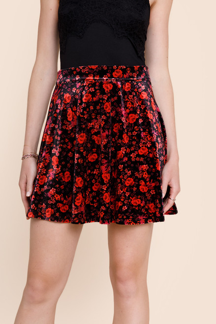 Megan Velvet Floral Skirt