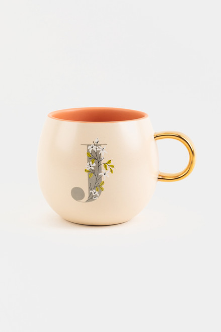 Fringe Studio® Monogram Floral Round Mug J