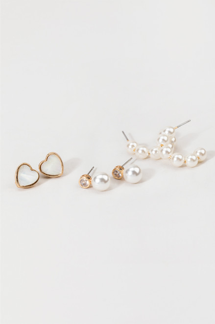 Joise Pearl Earring Set