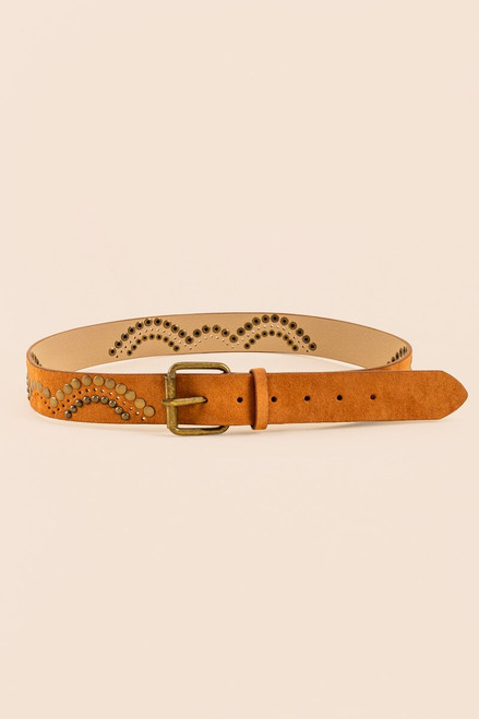 Tamia Suede Studded Belt