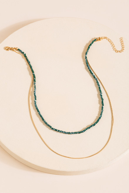 Anna Glass Bead Layered Necklace