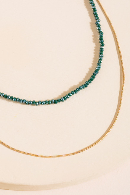 Anna Glass Bead Layered Necklace