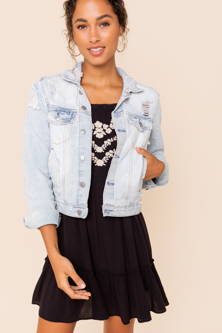 Amy Distressed Denim Jacket