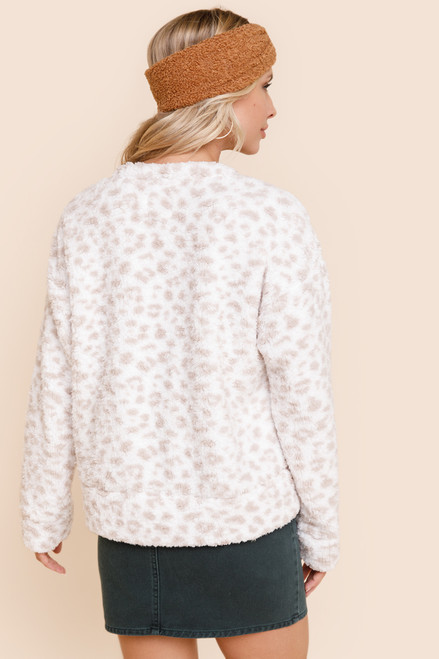 Perry Leopard Sherpa Sweatshirt