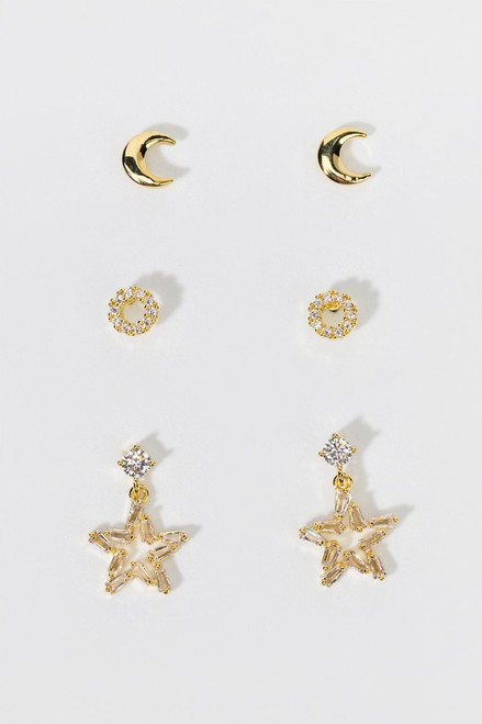 Jordina Star Moon Earring Set