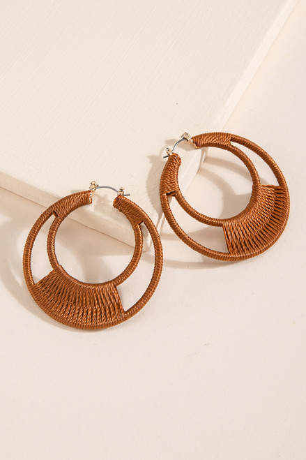 Amara Thread Wrapped Hoop Earrings