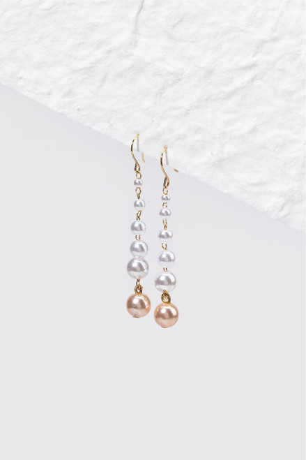 Julianna Colored Pearl Linear Earrings