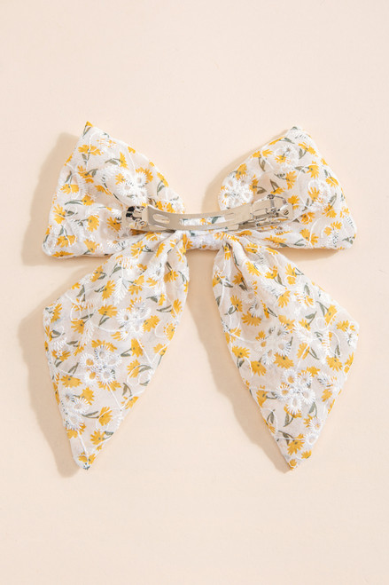 Krystal Floral Eyelet Hair Bow