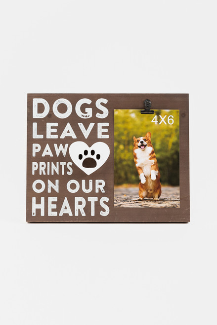 Dogs Leave Paw Prints On Our Hearts Frame