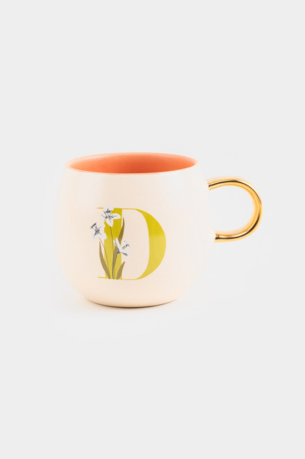 Fringe Studio® Monogram Floral Round Mug D
