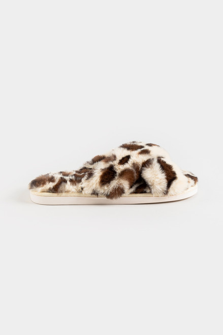 Alexandra Leopard Criss Cross Slippers