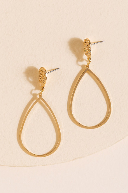 Skylar Textured Teardrop Earrings