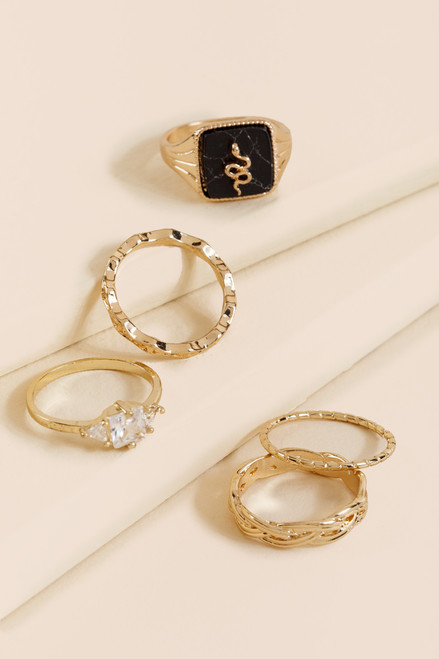 Carmen Snake Signet Ring Set