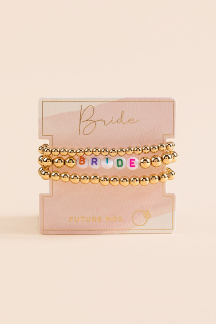 Bride Beaded Stretch Bracelet Set