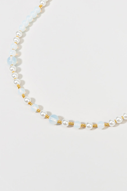 Indigo Pearl Single Strand Necklace