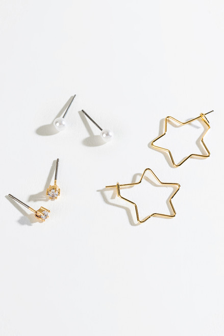 Ava Star & Pearl Earring Set