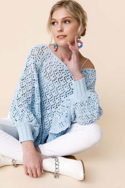 Nela Open Gauge Dolman Sweater