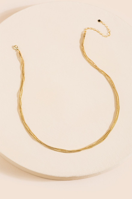 Mary Metal Strand Layered Necklace