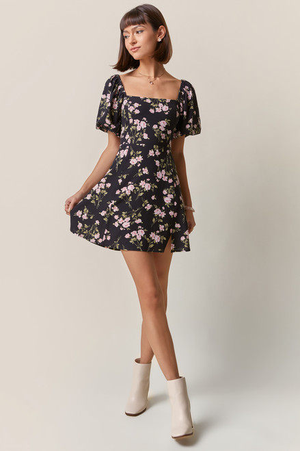 Melissa Square Neck Floral Mini Dress