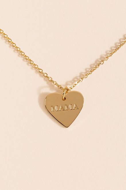 Mama Heart Pendant Necklace