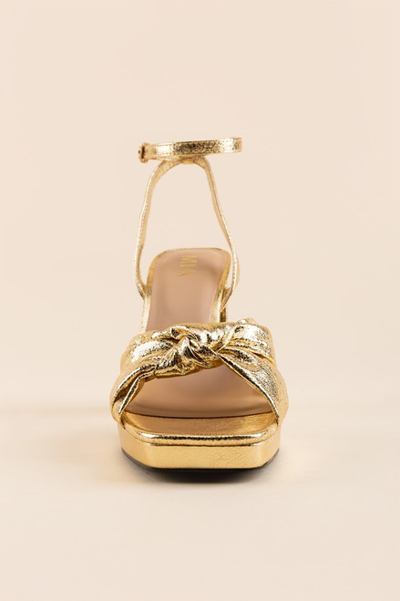 MIA Aliciana Metallic Knot Platform Heels