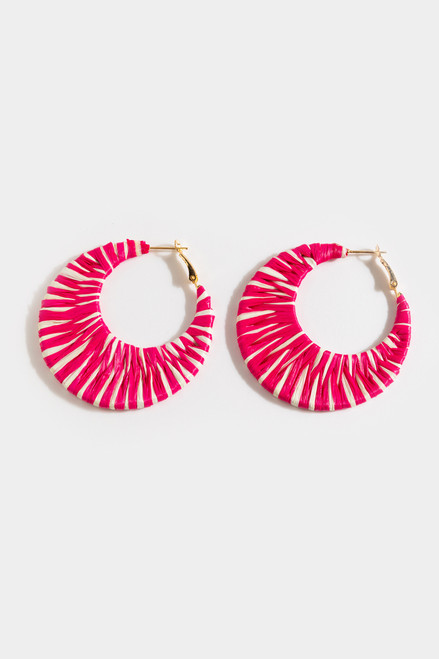 Zahra Rattan Hoop Earrings