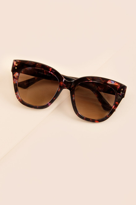 Joann Tortoise Round Sunglasses