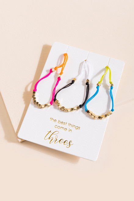 The Best Things Come In Threes Bracelet Set