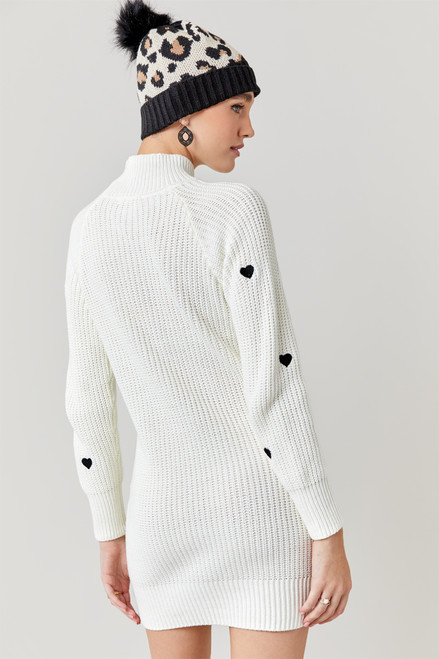 Korie Heart Sweater Mini Dress