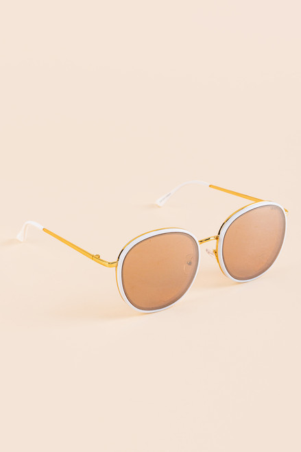 Nickie Oversized Round Mirror Sunglasses