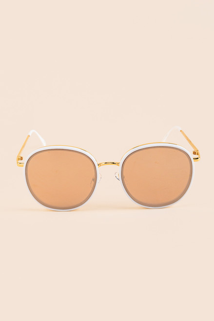 Nickie Oversized Round Mirror Sunglasses