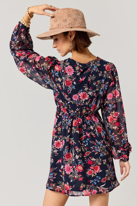 Cassie Floral Chiffon Mini Dress