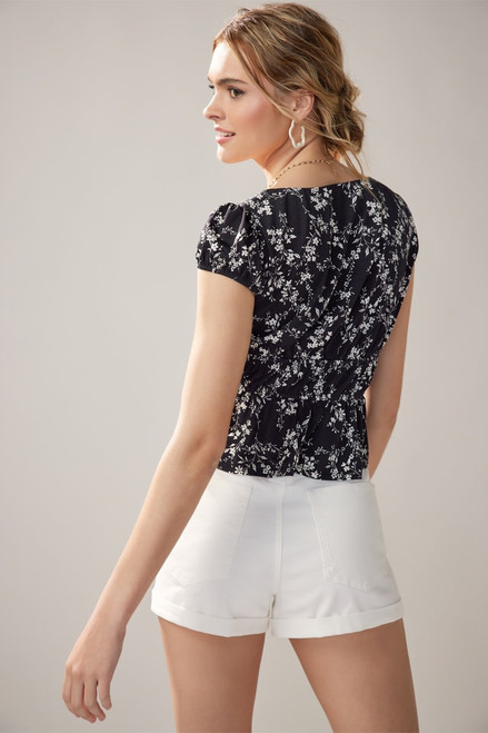 Willow Front Tie Floral Blouse