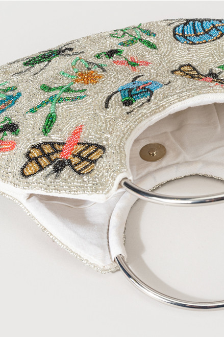 Jordan Top Handle Insect Beaded Hobo