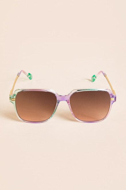 Emeilia Mermaid Square Frame Sunglasses