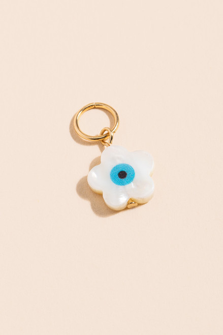 Crystal Evil Eye Flower Charm