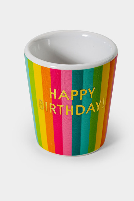 Rainbow Happy Birthday Shot Glass