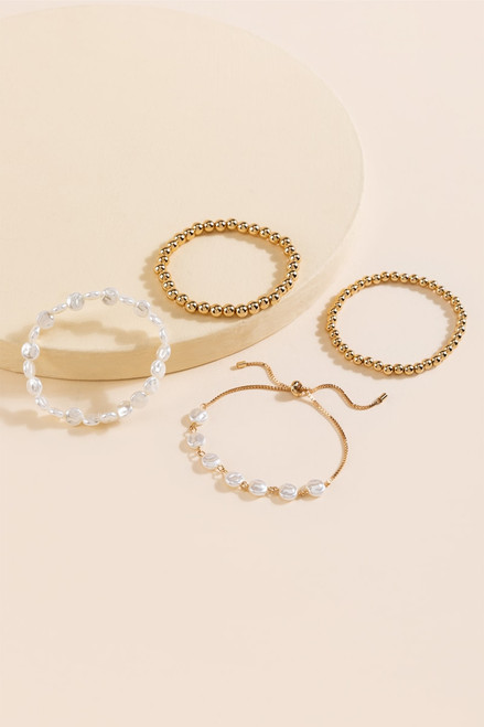 Jenna Four Set Pearl Bracelet Set