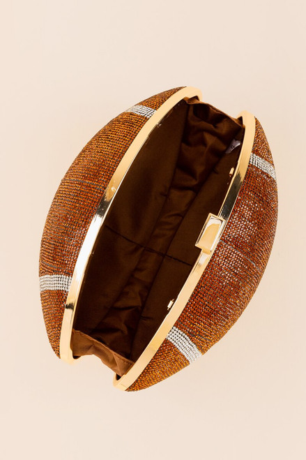 Brittany Glitter Football Crossbody Bag